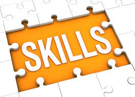 The word skills in a jigsaw puzzle sales