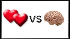 graphic with heart vs brain emotions
